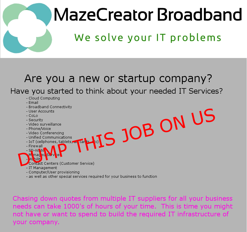 DUMP THIS JOB ON US!